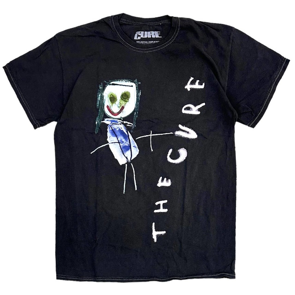 The Cure Music Band Women's Officially Licensed Vintage Wash Doodle Tee T-Shirt